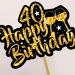 13P Black and Gold 40th Birthday Cake Toppers for Women Men Personalised Happy Birthday Cake Toppers Cupcake Decorations Black Gold Glitter Paper Fairy Cake Toppers for Her Him Birthday Party Supplies - Buy Online on GoSupps.com