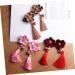 FRCOLOR 3 Pairs Hair Clip for Chinese Clothes Chinese Hair Clip Hair Clips Wedding Hair Clip Asian Hair Clip Tassel Barrettes Tiara for Tiara Child Classic Tassel Clip Red - Buy Online on GoSupps.com