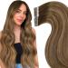 Laavoo 60cm real hair Extensions tape ombre brown hair extension real hair tapes balayage brown light blonde 20 pieces 50g tape in human hair extensions #8/16/8 60cm-20pcs 1.5 #8/16/8