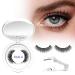 Magnetic Eyelashes 1 Pair Magnetic Lashes Natural Reusable Magnetic Eyelashes with Applicator Magnetic Eyelashes No Glue Needed Magnetic Lashes Kit Easy to Wear and Remove (Style A) Magnetic-A