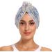 Buy Flowers and Plants Dry Hair Cap Set - 2 Piece Quick Drying Towel with Button Headband | Super Absorbent & Soft - Buy Online on GoSupps.com