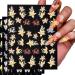 Nail Art Stickers Xcreando 6 Sheets 5D Embossed Fall Self-Adhesive Nail Polish Stickers Autumn Nail Decals Designed with Maple Flowers Butterflies Pumpkin Owl Thick DIY 3D Nail Art Supplies for Thanksgiving Day Decorations colorful