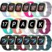Huadea 17 Pack Compatible with Fitbit Sense Bands/Fitbit Versa 3 Bands, Soft Silicone Adjustable Strap Waterproof Sport Wristband Replacement for Fitbit Sense/Versa 3 Bands Women Men Large 17 pack-A
