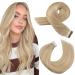 Moresoo Human Hair Extension Tape in Real Hair Blonde Tape in Hair Extensions Caramel Blonde with Platinum Blonde Highlight Skin Weft Hair Extensions 22 Inch 20 Pieces/50g #P14/613 22 Inch #P14/613