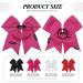 4pcs Large Cheer Hair Bows Ties - 8 Inch Grosgrain Ribbon Elastic Bands - Perfect for School, College, Sports, Cheerleading - Black/White/Red/Pink - Buy Online on GoSupps.com