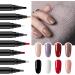 Nail Art Pens Set - 8 Colors 3-in-1 5ml One Step DIY Nail Gel Pen for Women Girls - Manicure Pedicure Varnish Pens for Home Salon - Buy Online on GoSupps.com