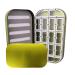 Eupheng Aluminum Fly Fishing Box Slit Foam Compartments Easy Grip Flies Jigs Lures Box (L-Green-16W)