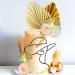 Elegant Acrylic Lady Face & Gold Palm Leaves Cake Topper for Wedding, Bridal Shower, Birthday Party - Buy Online on GoSupps.com