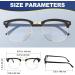 Buy Blue Light Blocking Glasses - 2 Pack Semi-Rimless Anti-UV Eyewear for Men & Women - Black/Gold & Clear - Buy Online on GoSupps.com