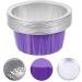 HOMSFOU 30 PCS Melting Wax Tool - Purple Aluminum Foil Heating Bowls (6.3x6.3cm) for Candle Making & DIY Crafts - International Shipping Available - Buy Online on GoSupps.com