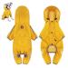 Dog Waterproof Raincoats Adjustable Drawstring Outdoor Puppy Raincoat Poncho Pet Hooded Waterproof Reflective Rain Coat for Small Medium Dogs (Yellow L) Large Yellow