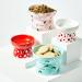 Petkit Ceramic Raised Cat Food Bowls Set - Elevated Porcelain Kitty Puppy Dishes in White and Red (2 Bowls) - Buy Online on GoSupps.com