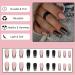 Ceboic 24Pcs Square False Nails Medium Black Pink French Press on Nails | Nude Removable Glue Stickers | Ballerina Acrylic Full Cover Stick on Nails for Women and Girls - Black & Pink - Buy Online on GoSupps.com