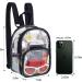 UEASE Clear Mini Backpack for Girls 9x7.5x2.8 in, Stadium Approved Waterproof Transparent Bag for Sports, Travel, Concert - Black - Buy Online on GoSupps.com