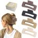 Aimike 4 pieces of hair clip tall 11 cm plastic slipproof hair clip women hair with strong hold large hair clips hair styling accessories for women girls thick and thin hair matt pattern 1