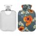 Buy NAANLE Vintage Goose Transparent Hot Water Bottle - 2L for Menstrual Cramps Pain Relief & Heat Therapy - Flower Poppy Design - Buy Online on GoSupps.com