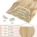 Feshfen Clip-In Hair Extensions for Women - 4PCs 50cm Dark Golden Wavy Synthetic Hair 180g - Buy Online on GoSupps.com