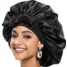 Silk Bonnet Silk Hair Wrap for Sleeping Sleeping Bonnets for Black Hair Blond Hair Prevent Hair Frizz Satin Sleep Cover Bow Tie Elastic Soft Sleeping Head Cover for Women Curly Hair
