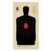 Police Silhouette Shooting Targets, Paper Shooting Target, Indoor and Outdoor Target, Great Value Targets, 25 Yard Police Pistol Silhouette, 14"x 22" Red 50