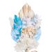 The Baked Studio - Dried Flowers For Cakes Decoration And Crafts With Palm Spear (Blue Gold & White)