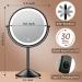 Anfauny 8 Lighted Makeup Mirror - Rechargeable Double Sided 1X/10X LED Magnifying Vanity Mirror | 3 Color Lights, Stepless Dimming, 360 Swivel Touch Screen - Cordless Cosmetic Mirror Black - Buy Online on GoSupps.com