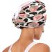 Cow Print Strawberry Dry Hair Cap & Towel Set | Quick Drying Soft Super Absorbent | 2 Pieces with Button Headband - Perfect for All Hair Types - Buy Online on GoSupps.com