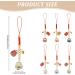 WEBEEDY 6PCS Lucky Cat Beckoning Cat Keychains Pendant Japanese Maneki Neko Cat Charm Mascot Pendants Fortune Pendants Wealth Health Fortune Evil Avoiding Hanging Ornaments - Buy Online on GoSupps.com