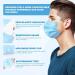 50 PCS Blue Disposable Face Masks - Non Woven 3-Layer Breathable Masks with Adjustable Earloop - Buy Online on GoSupps.com