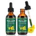 2x Extrait de Feuilles de Mol ne Gouttes de mullein pour poumons mullein leaf extract naturelles gouttes de mol ne avec chlorophylle pour poumons nettoyage absorption rapide 60 ml 60 ml (Lot de 2)