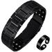 Jeracol Lymph Detox Titan Stahl Magnetic Targe Band and Ring for men with ultra-high 3500 Gauss Magnet MagnetRem Band and copper magnet ring with distant tool and gift box 3x-black & ring