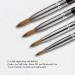Aokitec #10 Oval Crimped Sable Acrylic Nail Brush - Wood Nail Art Tool for Manicure | Black - Buy Online on GoSupps.com