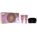 Versace Bright Crystal Women 3oz EDT Spray 3.4oz Shower Gel 3.4oz Body Lotion Bag 4 Pc Gift Set
