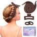 Lock winder curls without heat improved 60 "Extra -long Heatless Curls Band curlers without heat overnight diy hair curler set hair band wave formers for medium long hair (brown)