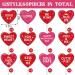 Whaline 60Pcs Valentine's Day Cupcake Topper Conversation Heart Cupcake Picks Red Pink Love Heart Sayings Food Picks for Wedding Engagement Cake Decoration 12 Designs - Buy Online on GoSupps.com