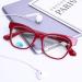 DOOViC Blue Light Filter Reading Glasses | Non-Prescription Square Frame | 4 Colors Available | MSD002 002c1 Red - Shop Internationally! - Buy Online on GoSupps.com
