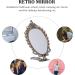 Heallily Vintage Peacock Mirror Comb Set - Metal Handheld Makeup Mirror and Comb Set for Girls - Foldable Retro Design (Silver) - Buy Online on GoSupps.com