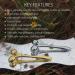 Ivy 3D Face Massage Roller - Mini Travel-Sized Y-Shaped Stainless Steel Jade Roller & Ice Roller for Face Sculpting - Gold - Buy Online on GoSupps.com