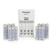 Eneloop Panasonic K-KJ17MBS66A Power Pack 6AA 6AAA Rechargeable Batteries and Advanced CC17 Battery Charger