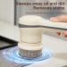 Electric Cleaning Brush | Electric Cleaning Power Brush - Cordless Shower Scrubber with 4 Replaceable Heads Cordless Electric Scrubber for Showers Tile Lambo - Buy Online on GoSupps.com