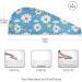 White Daisies Blue Hair Towel 2 Pack | Super Absorbent Quick Dry Hair Turbans for Women & Girls - Buy Online on GoSupps.com