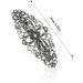 Vintage Flower Hair Barrette - Antique Style Hair Clip for Women, Sparkly Silver Hair Accessory for Wedding, Prom - Crystal Grip Jewellery - Buy Online on GoSupps.com