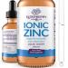 Vegan Liquid Ionic Zinc Glycinate Drops - Non-GMO Supplement Supports Immunity and Metabolism for Men Women and Kids - High Concentration No Added Sugar 4 oz