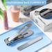 INXEN Stainless Steel Nail Clippers Set for Thick Nails - Wide Jaw Opening, Nail File Included - Ideal for Men, Women, and Seniors - Silver - Buy Online on GoSupps.com