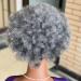 Ombre Grey Big Afro Puff Drawstring Ponytail for Black Women 4b 4c Kinky Curly Hair Bun - T1B/GREY - Buy Online on GoSupps.com