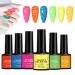 UV Crackle Polish Kit - Lightweight Beauty Formula Lasting Shiny Finish Fingertip Artistic Tip | Stylish Fluorescent Texture Selection Cui Personal Set