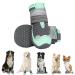Eyin dog shoes Paw protection 2 pieces breathable dog shoes with a non-slip sole and reflective Velcro fastener for small medium and large dogs outdoor sports green size 5 size 5: width 5.8 cm B-green breathing active (2 pieces)