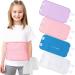 Sanwuta 4 Pack Castor Oil Pack Wrap for Kids Organic Castor Oil Pack Kit Reusable Castor Oil Compress Pad with Zipper and 2 Storage Bags for Kids Adults Massage Oil Not Included White Blue Pink Purple