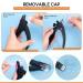 Adjustable Stainless Steel Acrylic Nail Clippers with Measuring Gauge - Professional False Nail Trimmer and Cutter for Artificial Nail Tips - Black - Buy Online on GoSupps.com
