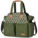 Lekebaby Baby Diaper Bag Messenger Large with Changing Mat for Travel Green