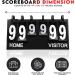 Upstreet Portable Scoreboard for Indoor & Outdoor Sports - Ping Pong, Baseball, Tennis, Basketball - Flip Up to 99 - Black/White - Buy Online on GoSupps.com